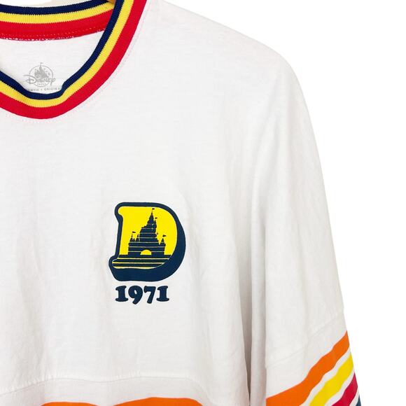 Spirit Jersey Walt Disney World 1971 Retro Striped Shirt Sz M - Picture 2 of 8